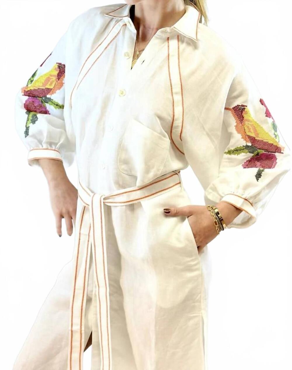 NEW FARYLINA sharon floral dress in white